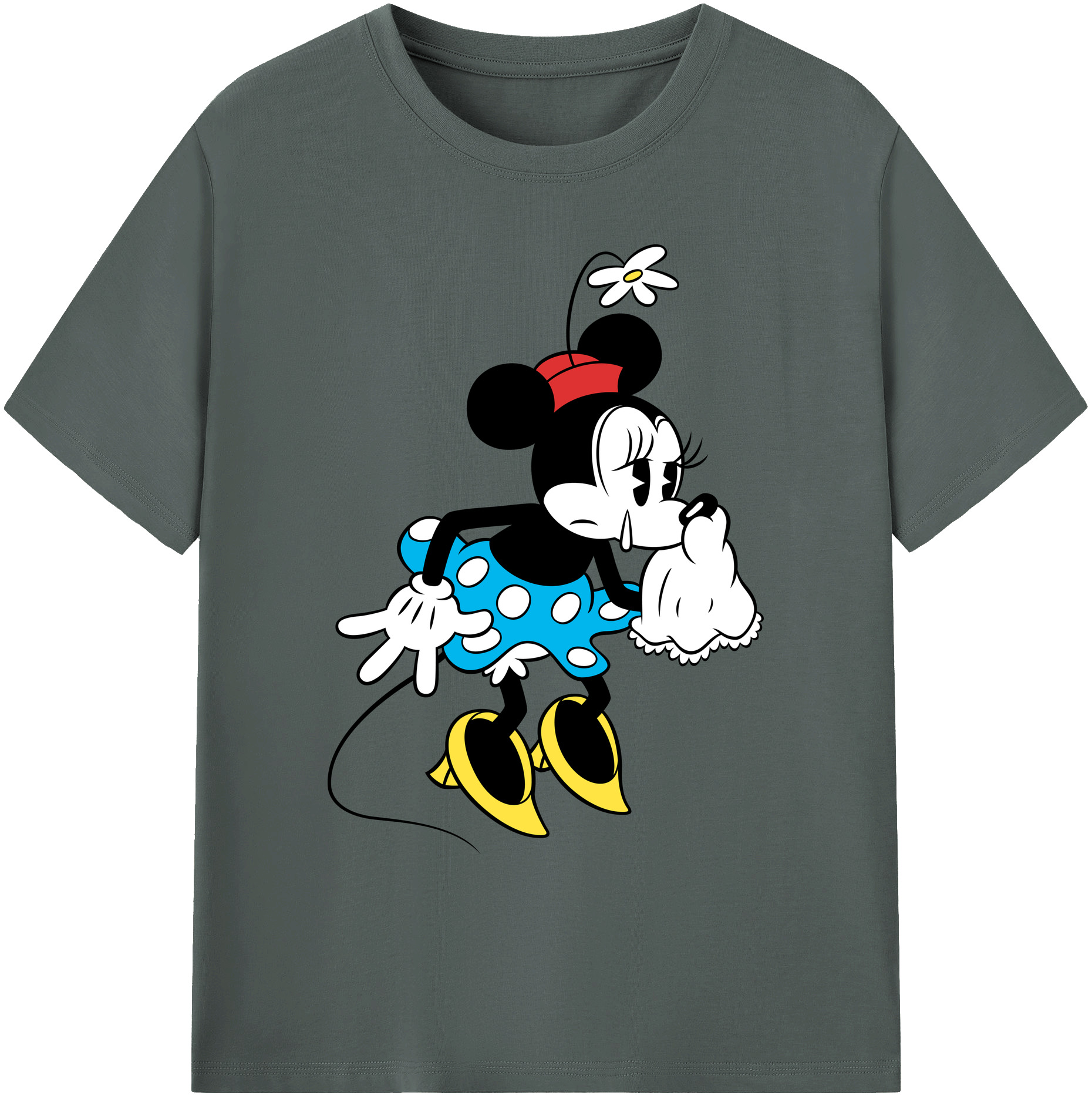 ミッキーマウス Mickey Mouse 綿100％ メンズ半袖Tシャツ｜肌触りやわらか＆通気性